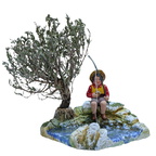 Virage Riviere Enfant Pecheur avec arbre